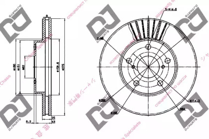 Тормозной диск DJ PARTS BD1280